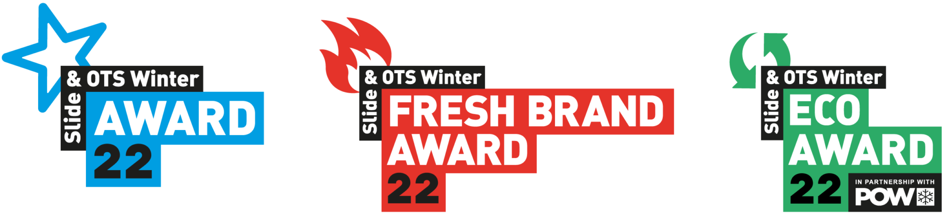 Slide & OTS Winter Awards logos